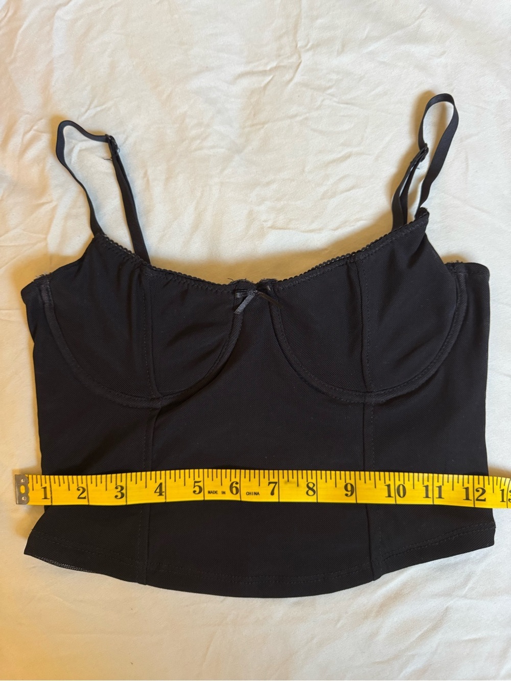 Urban Heritage Black Cropped Bustier Tank Top size: XS - S - Picture 7 of 7